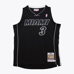 NWT Men's Dwyane Wade Black Miami Heat 2011/12 Alternate Authentic Jersey